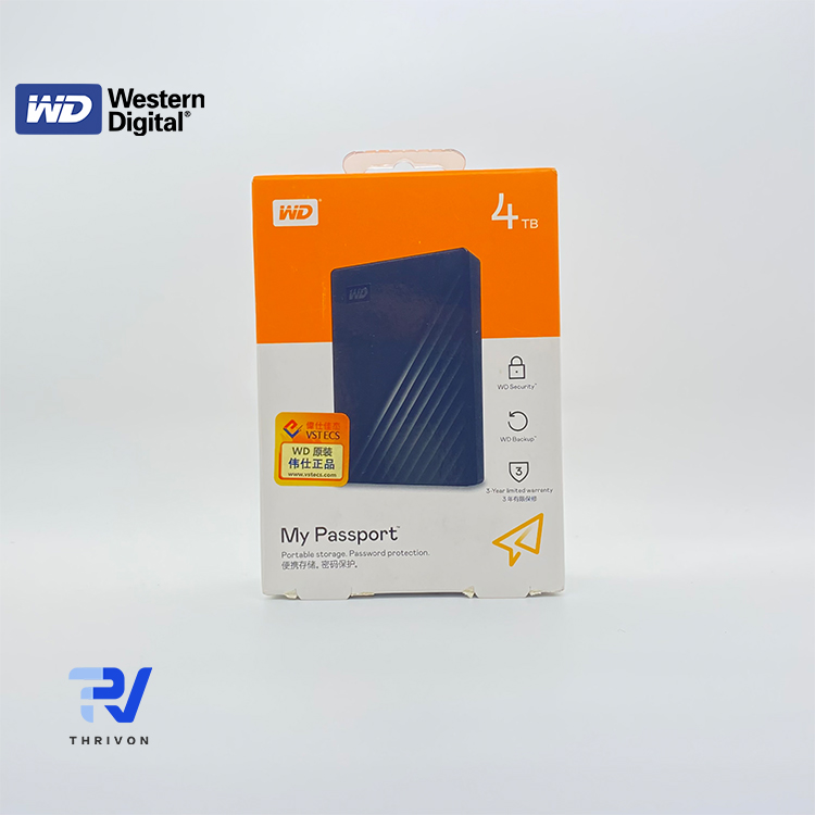 Портативный накопитель WESTERN DIGITAL WD MY PASSPORT 4 ТБ