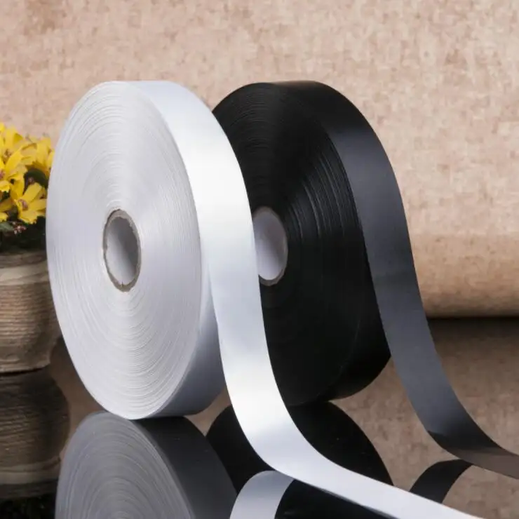 Woven Edge Double Side Satin Label Ribbon