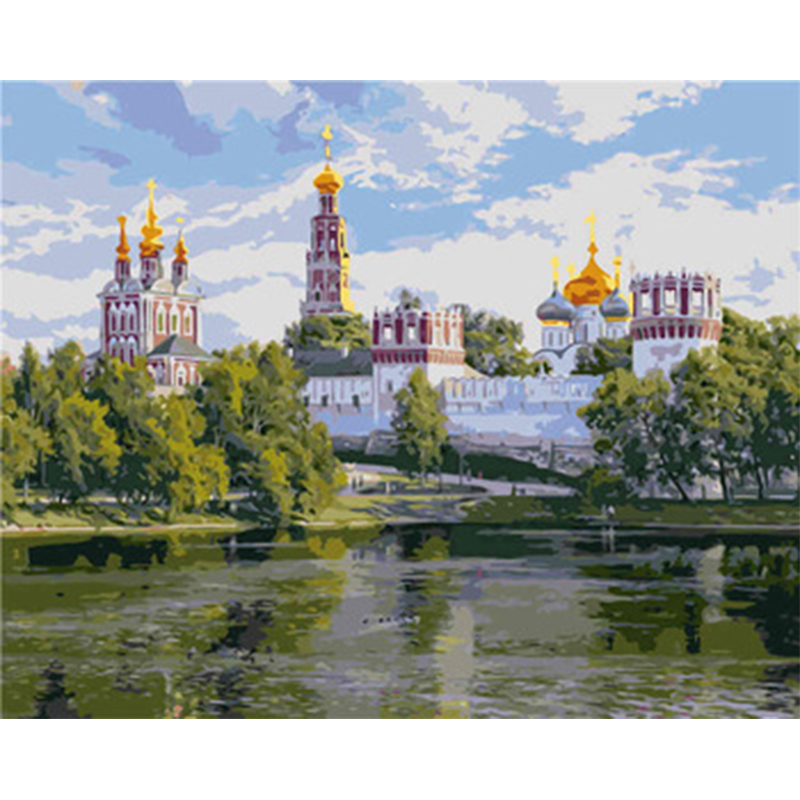 Заводская цена, высокое качество, холст, живопись весенней сцены, живопись, яркий пейзаж, цифровая живопись