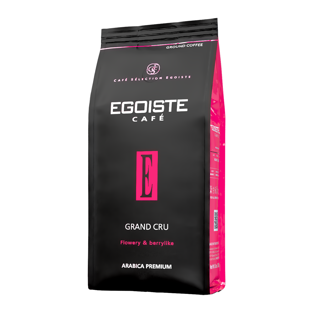 EGOISTE Grand Cru арабики Премиум жареный молотый кофе 250 г. Пакет