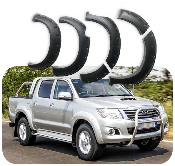Toyota Hilux Vigo двойная кабина 4 двери для полноприводных аксессуаров 4x4 внедорожник FFD09 ширококолесный брызговик Универсальный ABS матовый черный