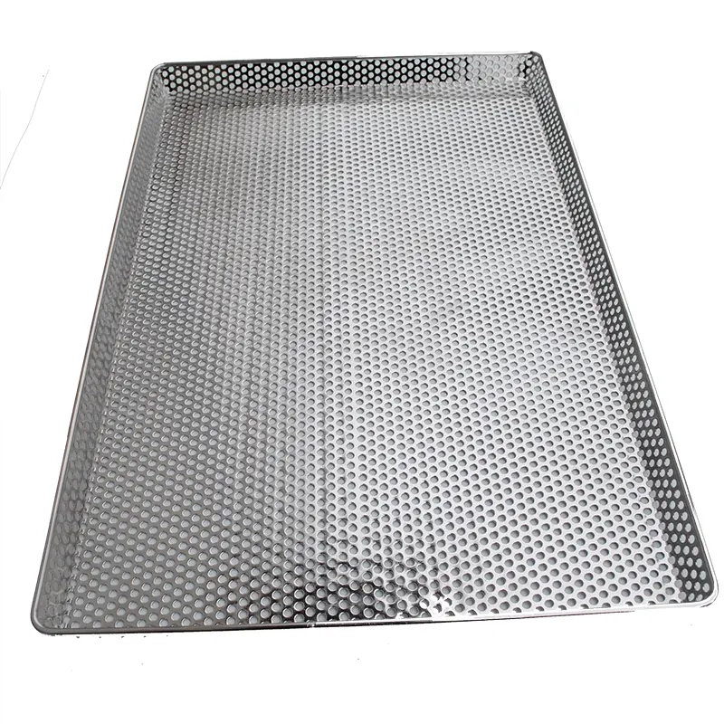 Food grade certification perforated stainless steel baking tray / cookie sheet