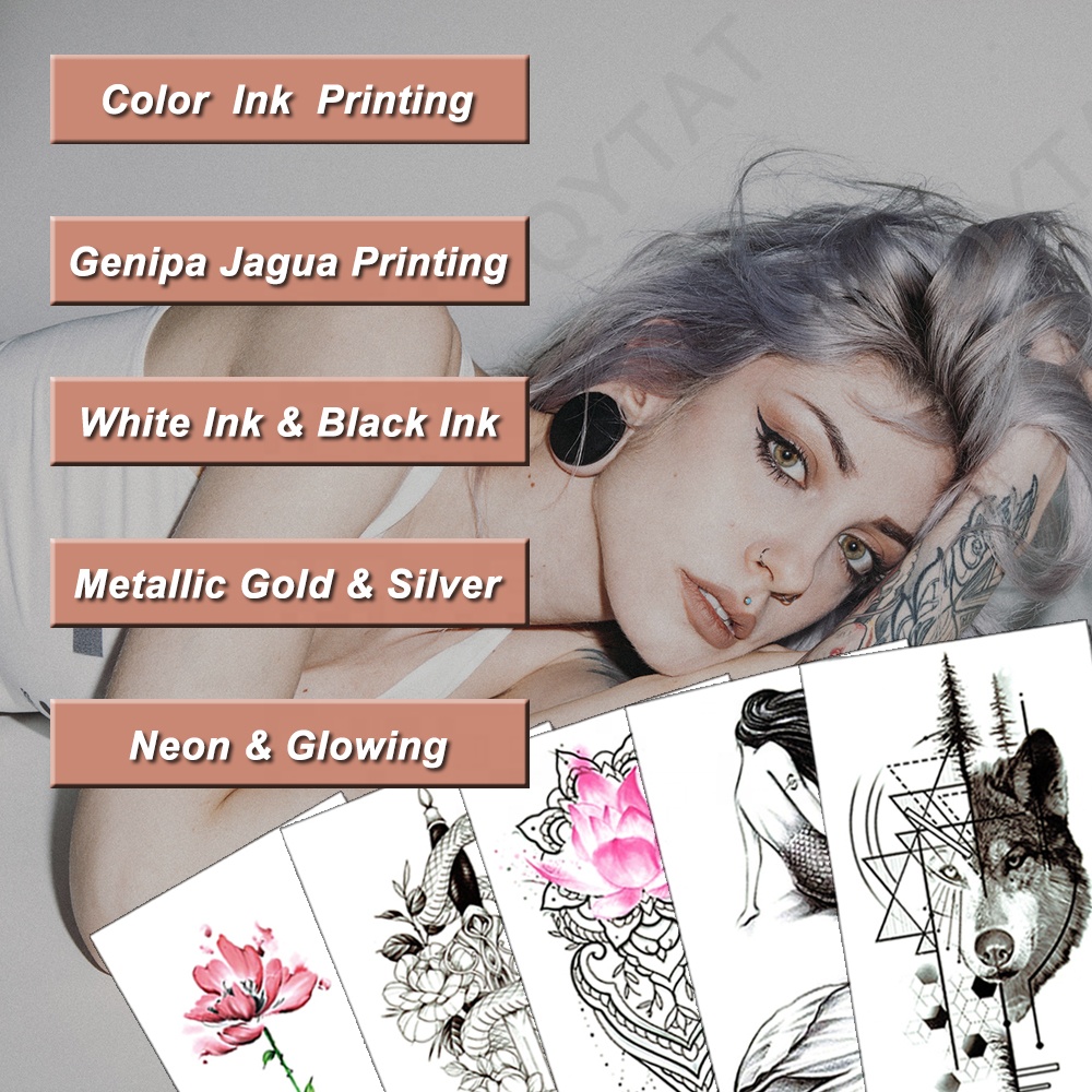 Make Your Own Designs High Quality Water Transfer Body Art Fake Custom Temporary Tattoo Stickers