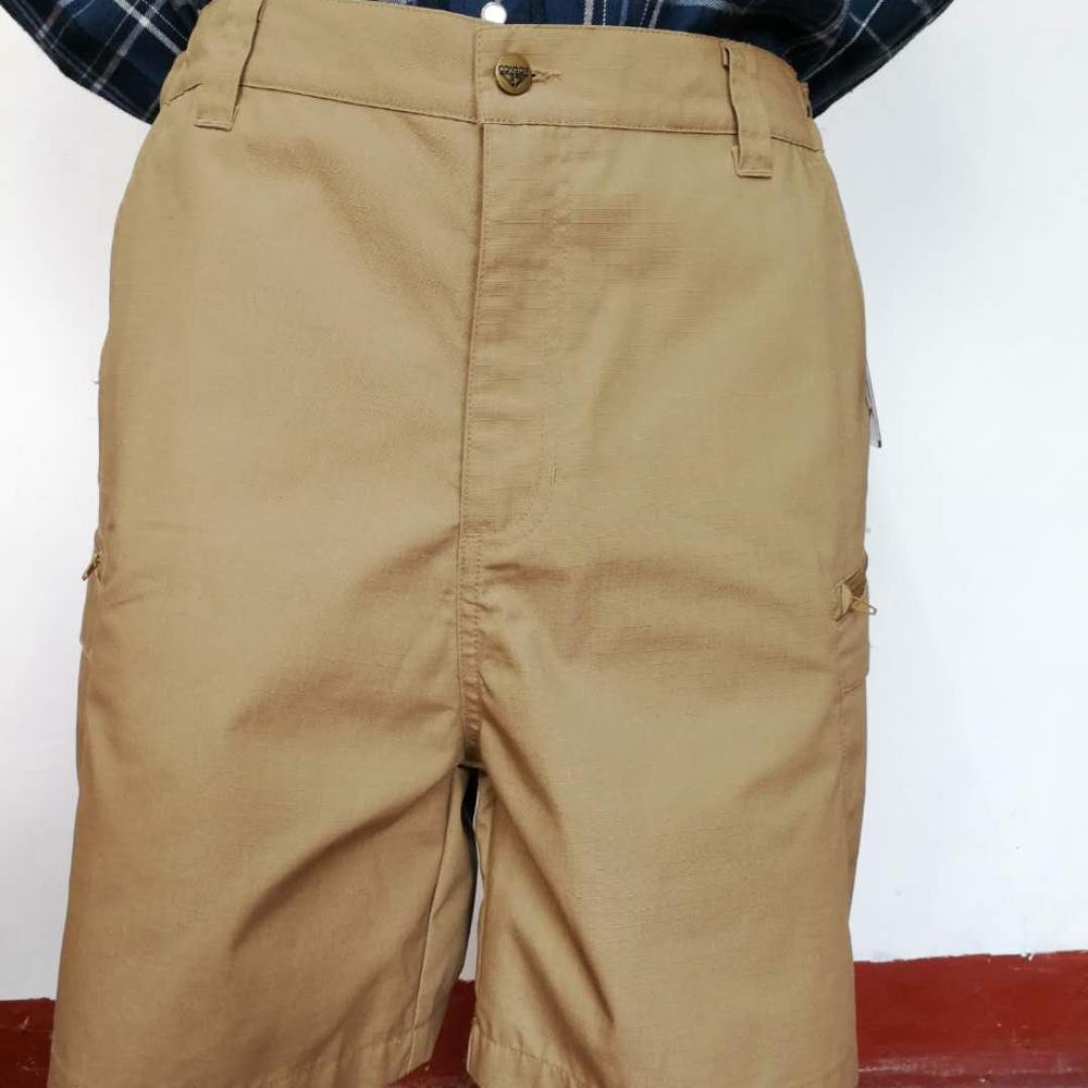 mens woven T/C 65/35 rib stop water resistant short work pants with strong zipper size regular big tall