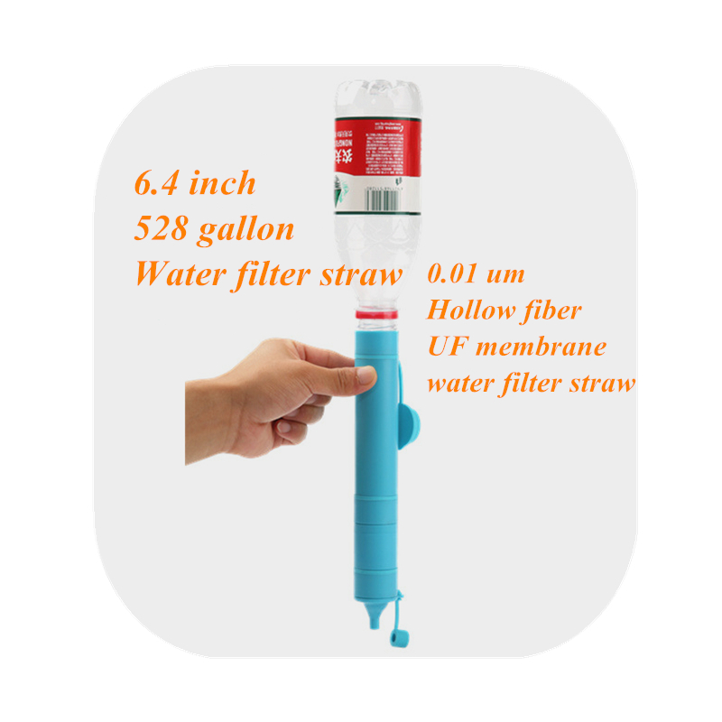 6.4 inch 528 gallon life water filter straw uf drink water filter purifier for outdoor survival hiking