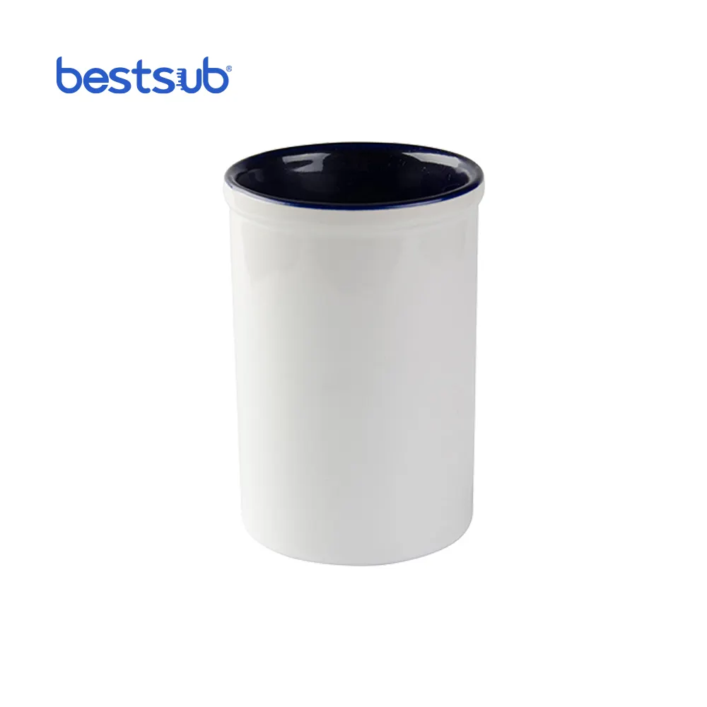BestSub Wholesale Customized Sublimation Ceramics Desk Pen Holders
