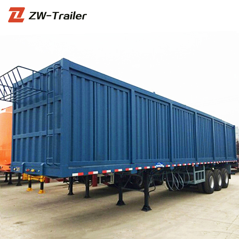 Chinese manufacturing box semi trailer cargo van truck trailers for sale