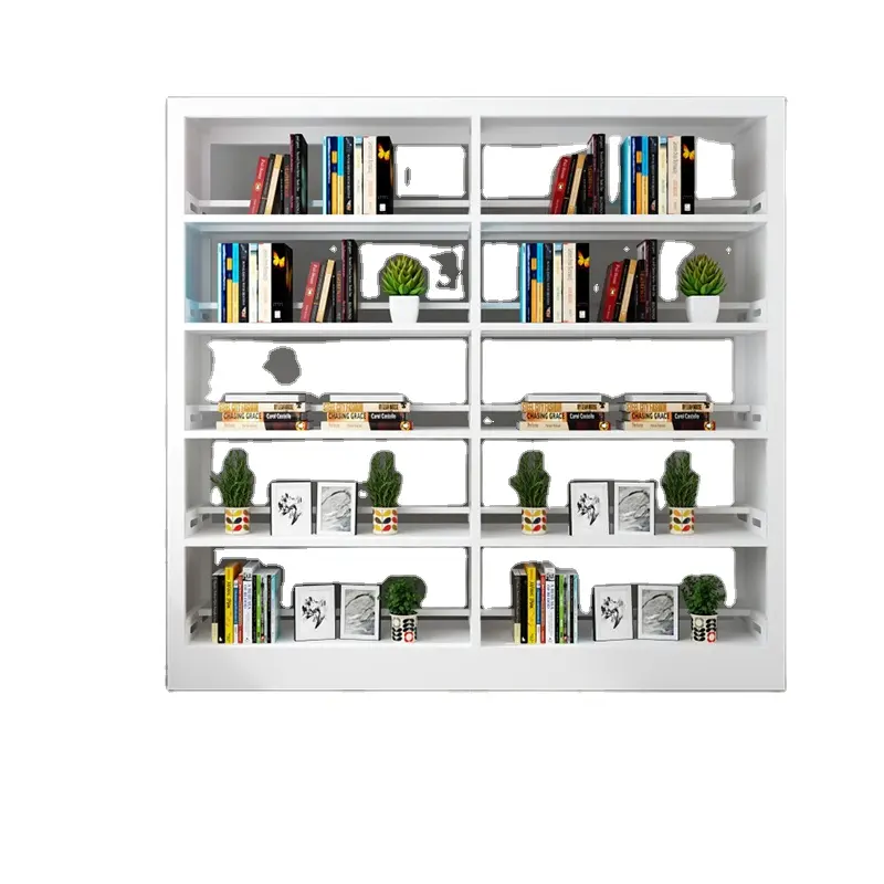 modern Floor ceiling bookshelf library shelves wholesale factory outlet steel library shelves