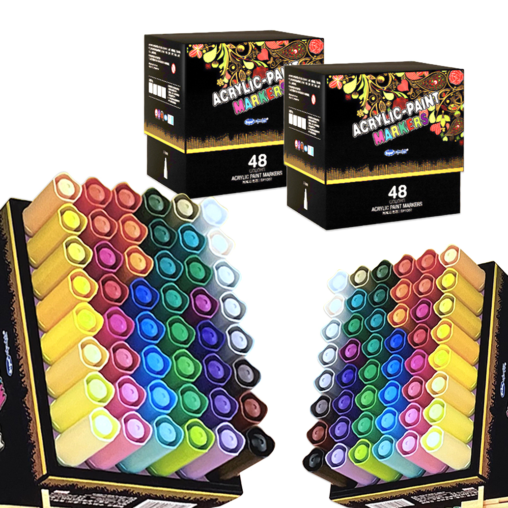 Sipa SP1002 color art marker indelible ink empty waterproof permanent acrylic paint marker pen set