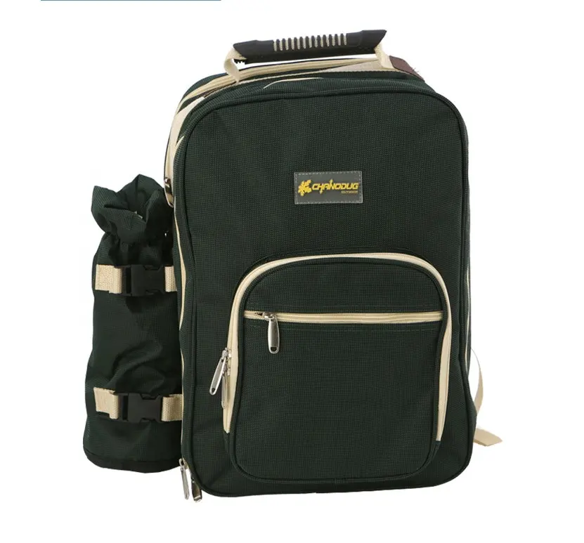 Camping picnic backpack sets for 4 person travel picnic bag set
