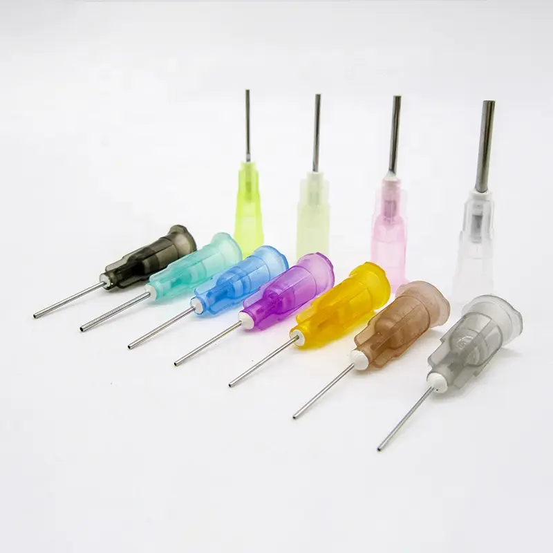 1/2 Inch Dispensing Plastic And Stainless Steel Needle Nozzles Glue Dispensing Needle Disposable Plastic Needle