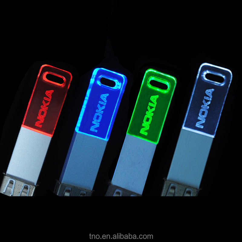 USB флеш-накопитель со светодиодной подсветкой, 1 ГБ, 2 ГБ, 4 ГБ, 8 ГБ, 16 ГБ