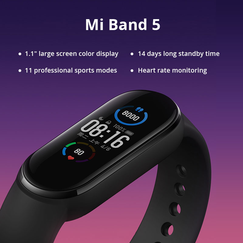 Смарт-часы xiaomi mi band 5 global ce rohs запасные Смарт-часы mi 5 band