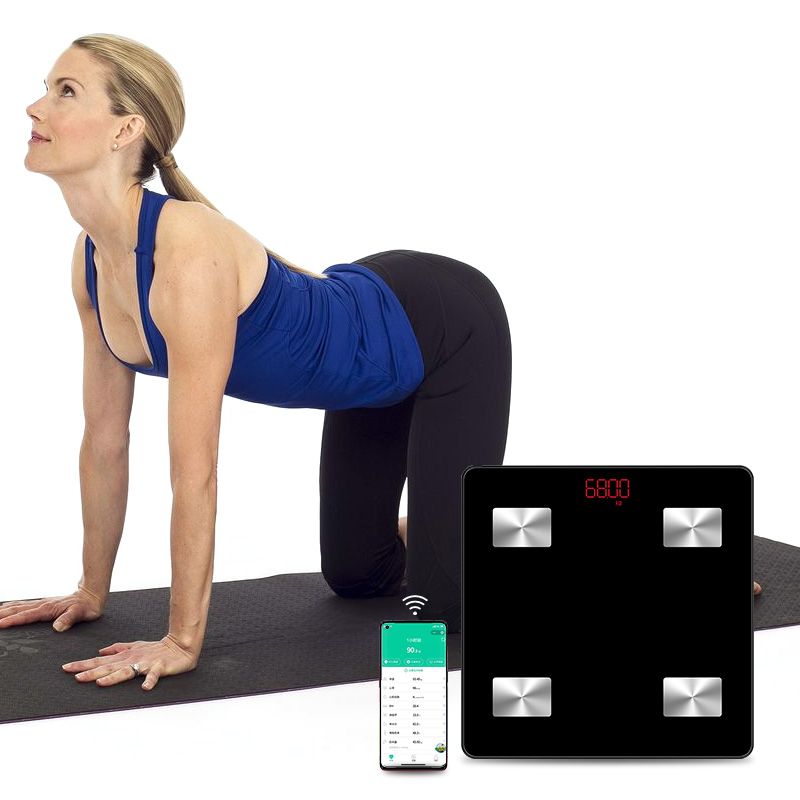 Весы USTON 180 кг, черная подсветка, ЖК-дисплей, умные цифровые Bmi, смарт-весы 2021 для женщин