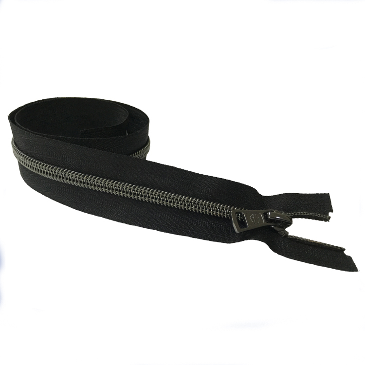 Customize Size 5# 2-Way Open End Double Head Plated Teeth Bronze Puller Nylon Zipper