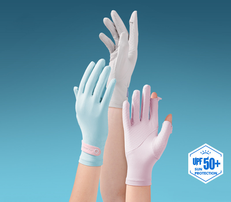 Comlor OEM Summer ice wire sunscreen gloves driving gloves thin female outdoor sunscreen UV skid screen breathable gloves
