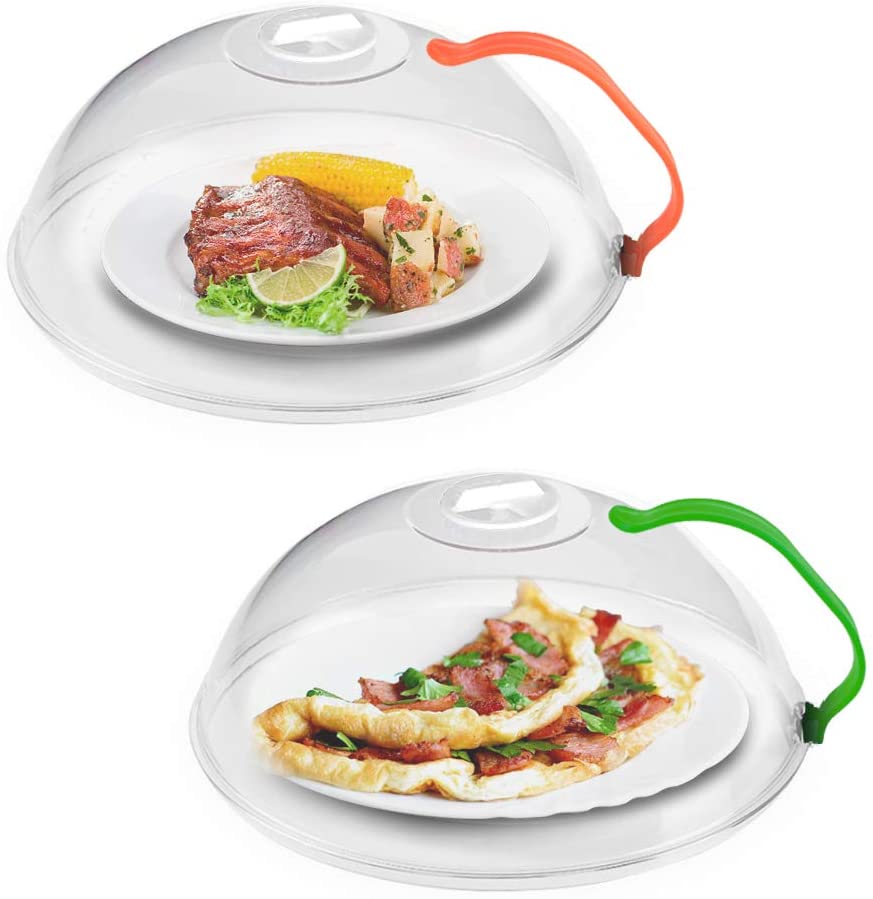 Крышка для микроволновой печи без BPA, крышка для микроволновой плиты с крышкой с паровыми вентиляционными отверстиями обеспечивает чистоту микроволновой печи-2 упаковки