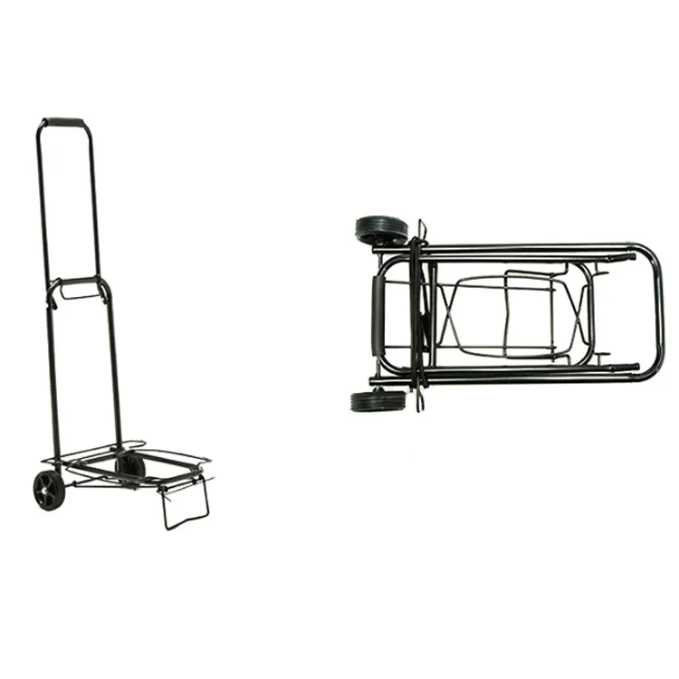 factory direct sale simple small folding two wheel luggage cart with elastic straps