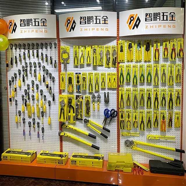 Custom Store Electric Drill Shovel Hardware Hand Power Tool Phone Accessories Equipment Metal Pegboard Display Rack Stand