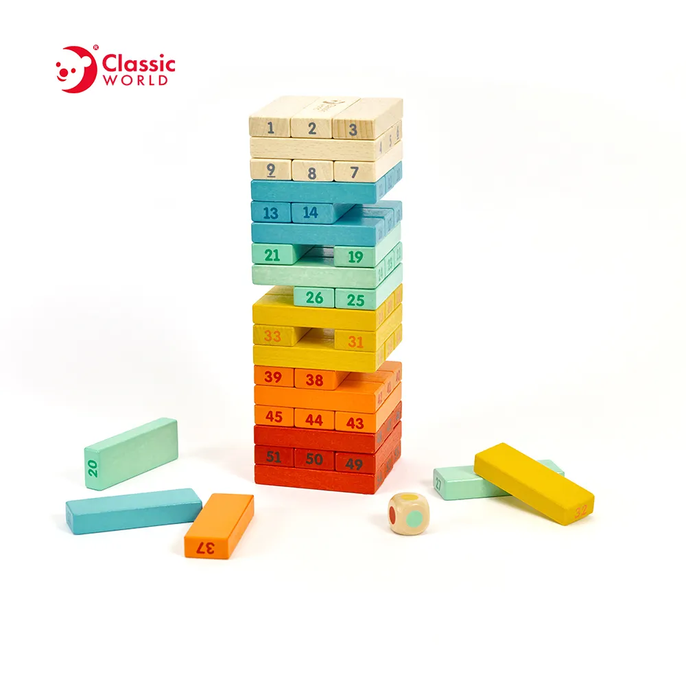 Классические развивающие игрушки на заказ, деревянные игрушки Дженга, игровые блоки для детей