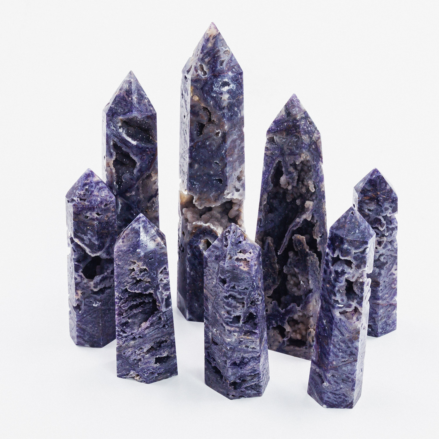 New Arrivals Wholesale Natural High Quality Sphalerite Points Healing Crystal Tower For Feng Shui