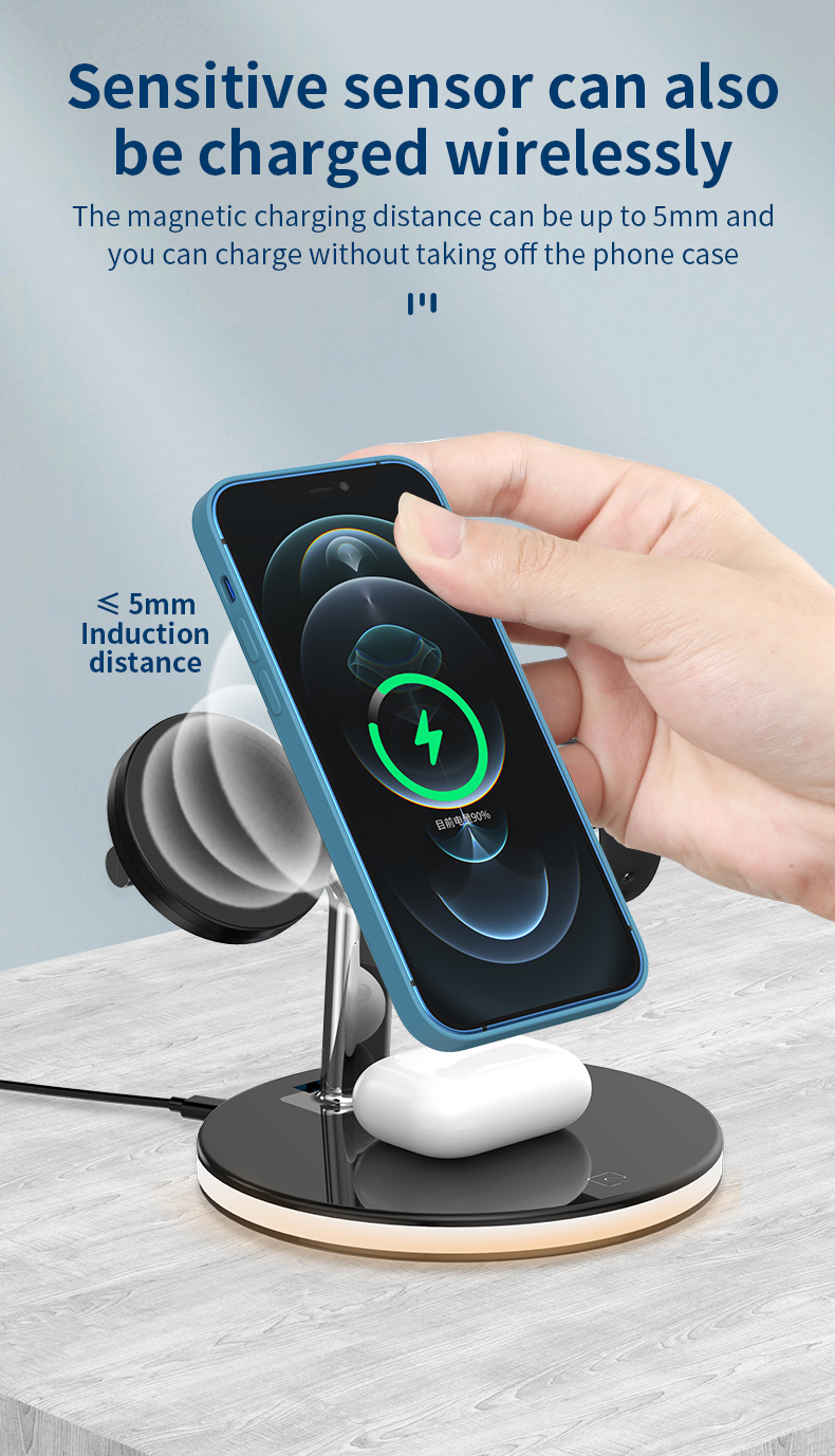 3 in 1 Wireless Charging Station 3 in 1 wireless phone charger stand wireless charger 3 in 1
