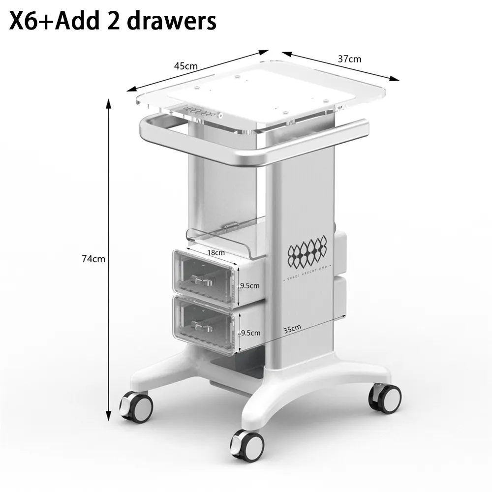 High Quality 2 Drawers Dental scanner trolley cart dental clinic Machine Trolly Oral scanner laptop Trolley Cart