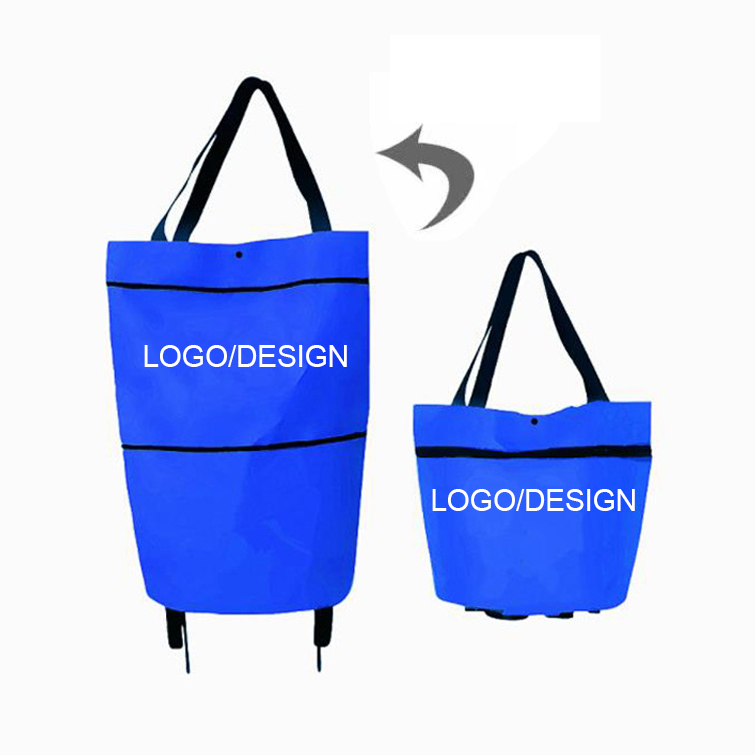 High quality portable trolley shopping bags foldable shopping bag market trolley on wheels