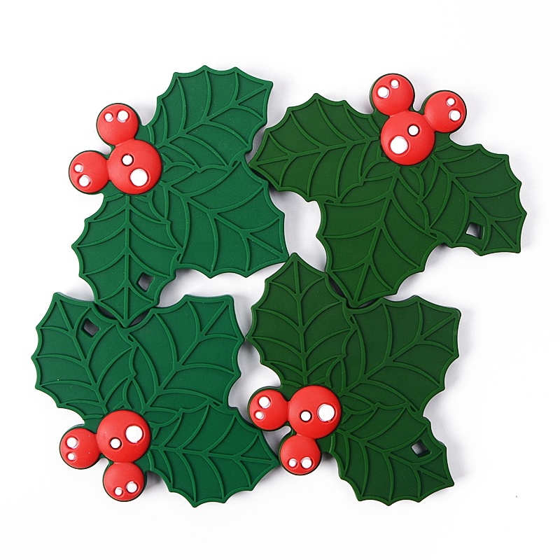 Popular New Design Christmas Fruit Silicone Teether Bpa Free Food Grade Teethers Kids Silicone Baby Teething Chew Toys