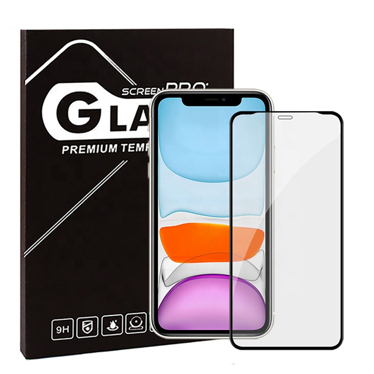 Factory Price 2.5D Silk Full Glue Full Screen Cover OEM Tempered Glass Nano Screen Protector for iPhone 11 Pro Max X XS MAX XR