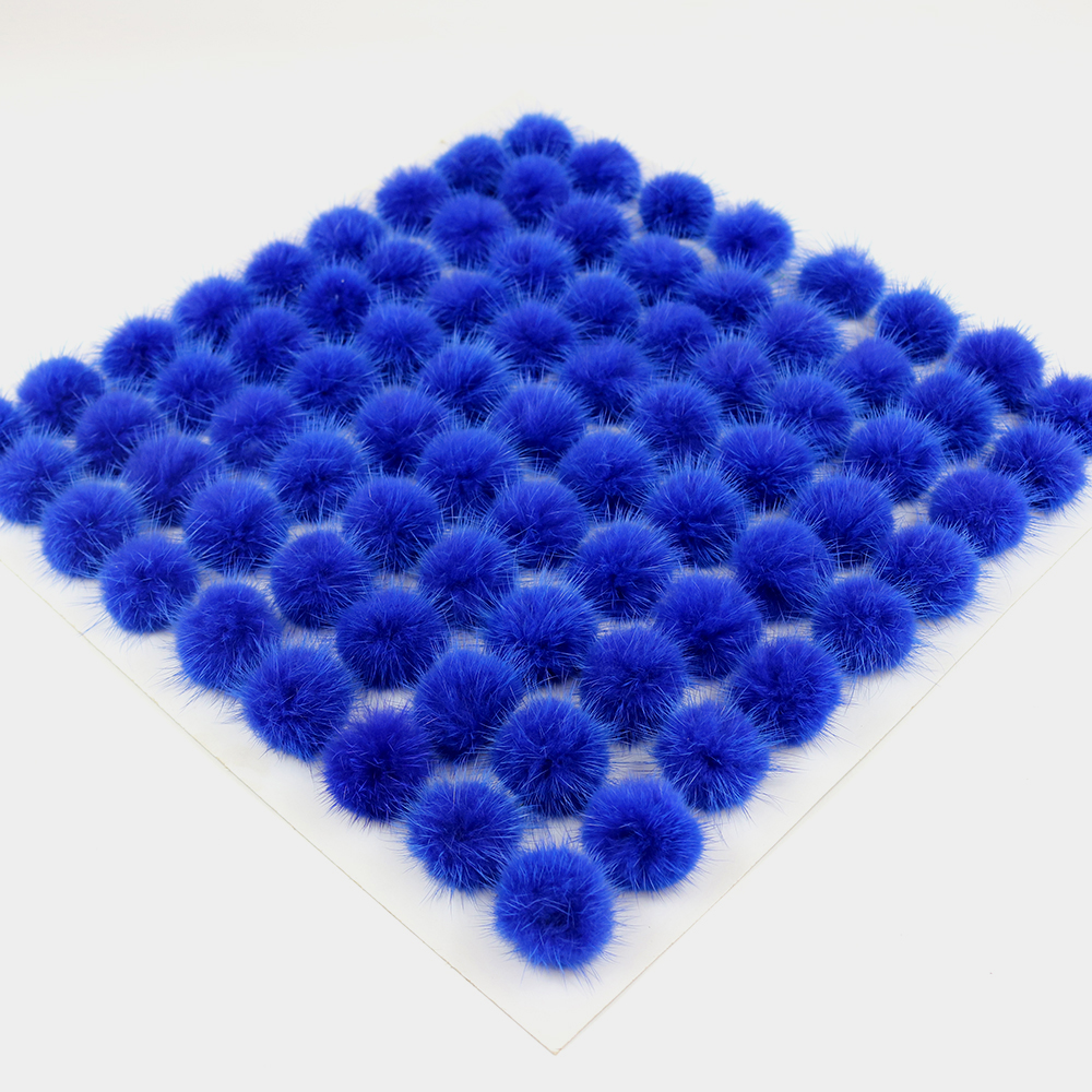 2022 New Trend Product Multi Color Real Mink Fur Pompoms OEM Big Size Real Mink Fur Balls Pompon