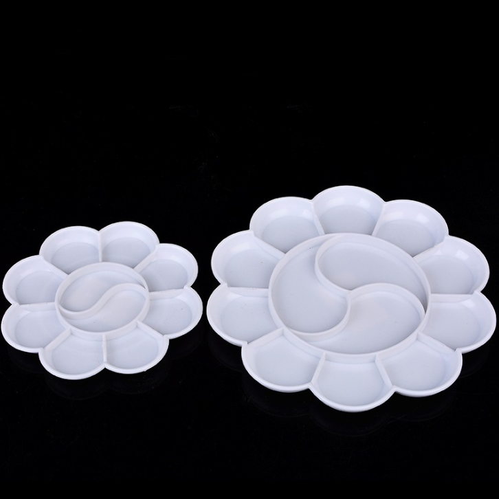 Children painting material watercolor plum shape 10 lattice plastic palette paint art tools and supplies