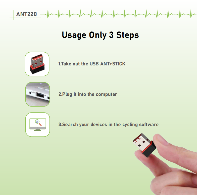 Chileaf 2021 Most Popular MINI USB Dongle ANT+ Stick Data Receiver Antenna, Wireless ANT Dongle