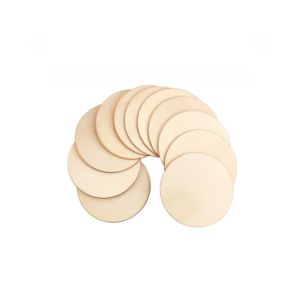 Natural Unfinished Blank Round Discs Handicraft Large Wood Pieces Round Wood Slices