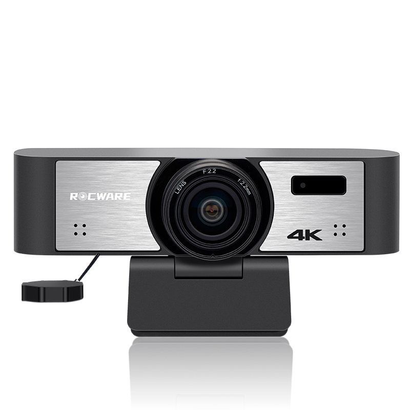 Rocware smart 4K ultra HD auto framing AI tracking PC USB Webcam with Microphone for Game streaming meeting education church