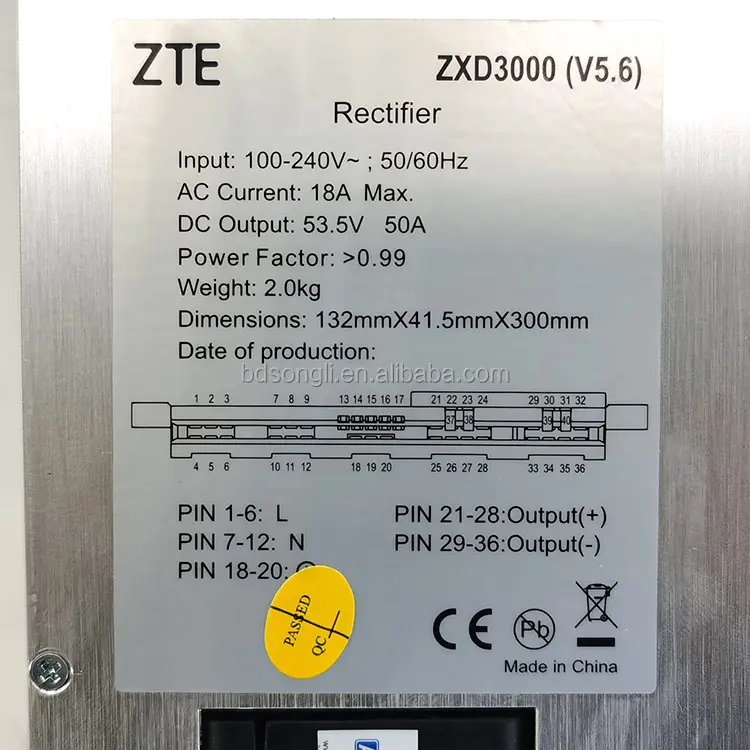 ZTE Rectifier ZXD3000 V5.6 3000W Switching Power Supply 48V Rectifier Module Zxd3000 V5.6