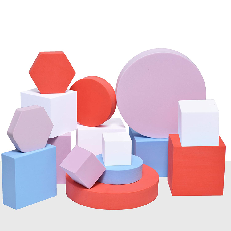Hot Sale Geometric Cube Photo Props Decorative Ornaments Photography Platform Background Props Craft Hard Foam Shapes