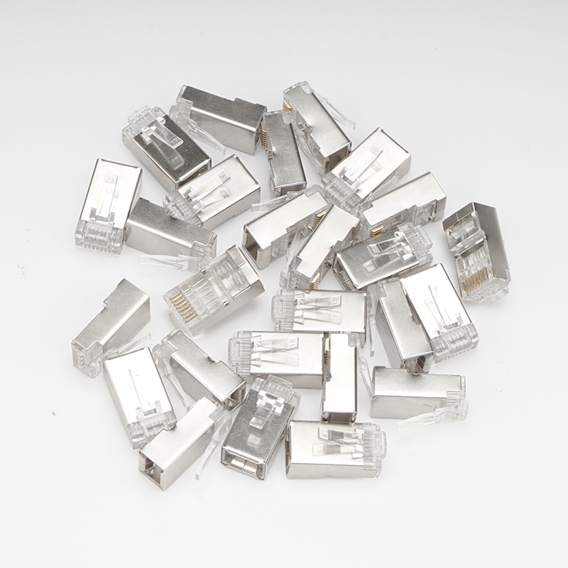 Ethernet водонепроницаемый 8P8C Кристальный Cat5e кабель RJ45 экранированный Разъем модульный металлический Cat6 ftp rj45 разъем