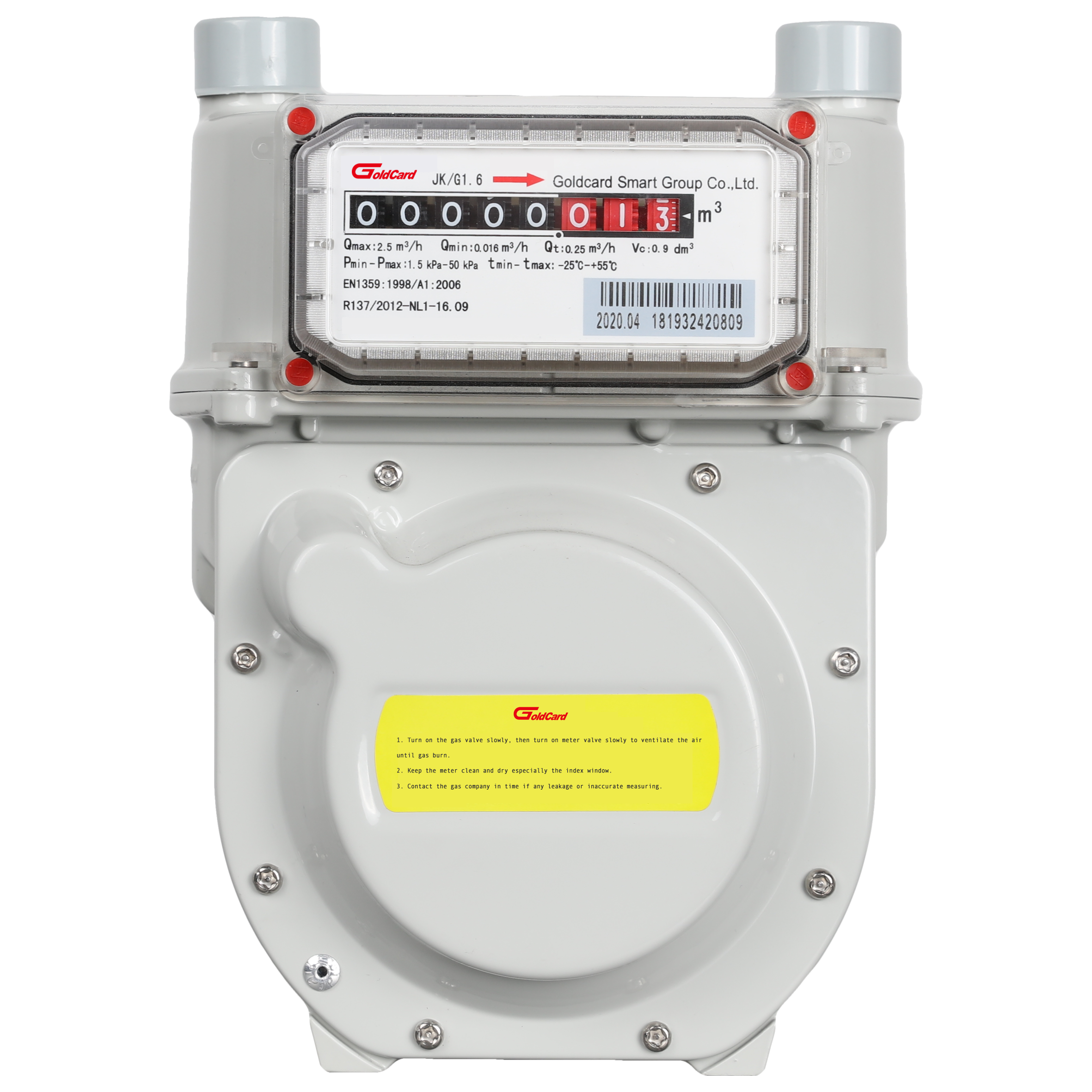 Механический мембранный газовый счетчик G1.6 G2.5 G2.5W алюминиевого типа