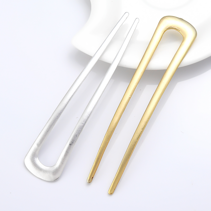 ins metal hair clip tool gold plated U shaped hairpins fashion sample style hair pin hair accessories