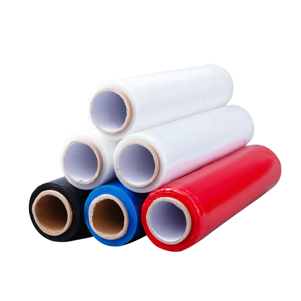 Clear Black Blue Plastic LLDPE Pallet Wrap Stretch Film Wrap Roll