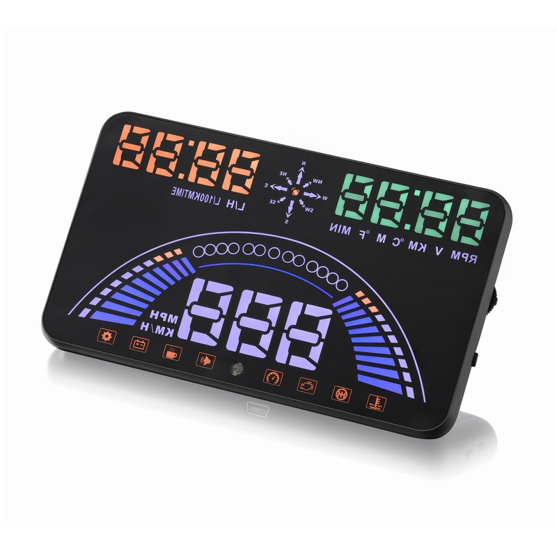 5,8 дюймовый самый большой экран с большинством функций S7 HUD Head Up Display OBD2 интерфейс GPS HUD навигационный режим для автомобиля или автобуса