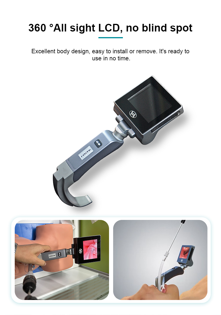 Anesthesia Difficult Airway Management Blade mile 0,1,2,3,4  Reusable adult and pediatric Video Laryngoscope