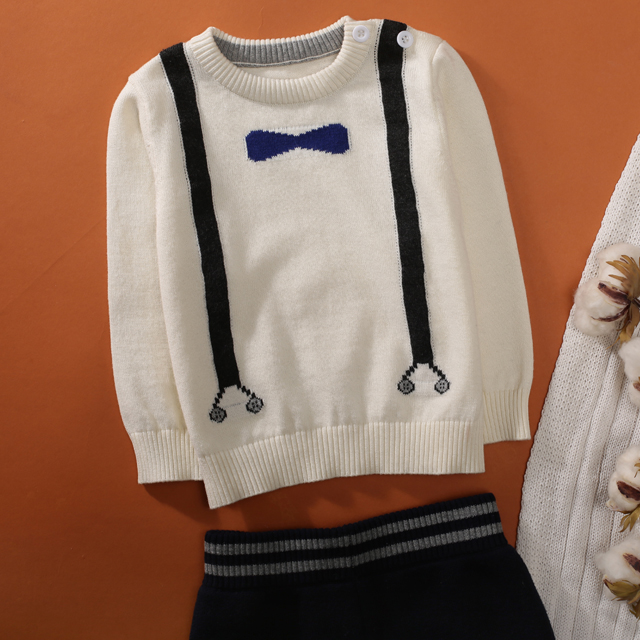 2021 New Arrivals Fashion Trendy Kids Clothing Baby Boys Knit Pullover Sweaters