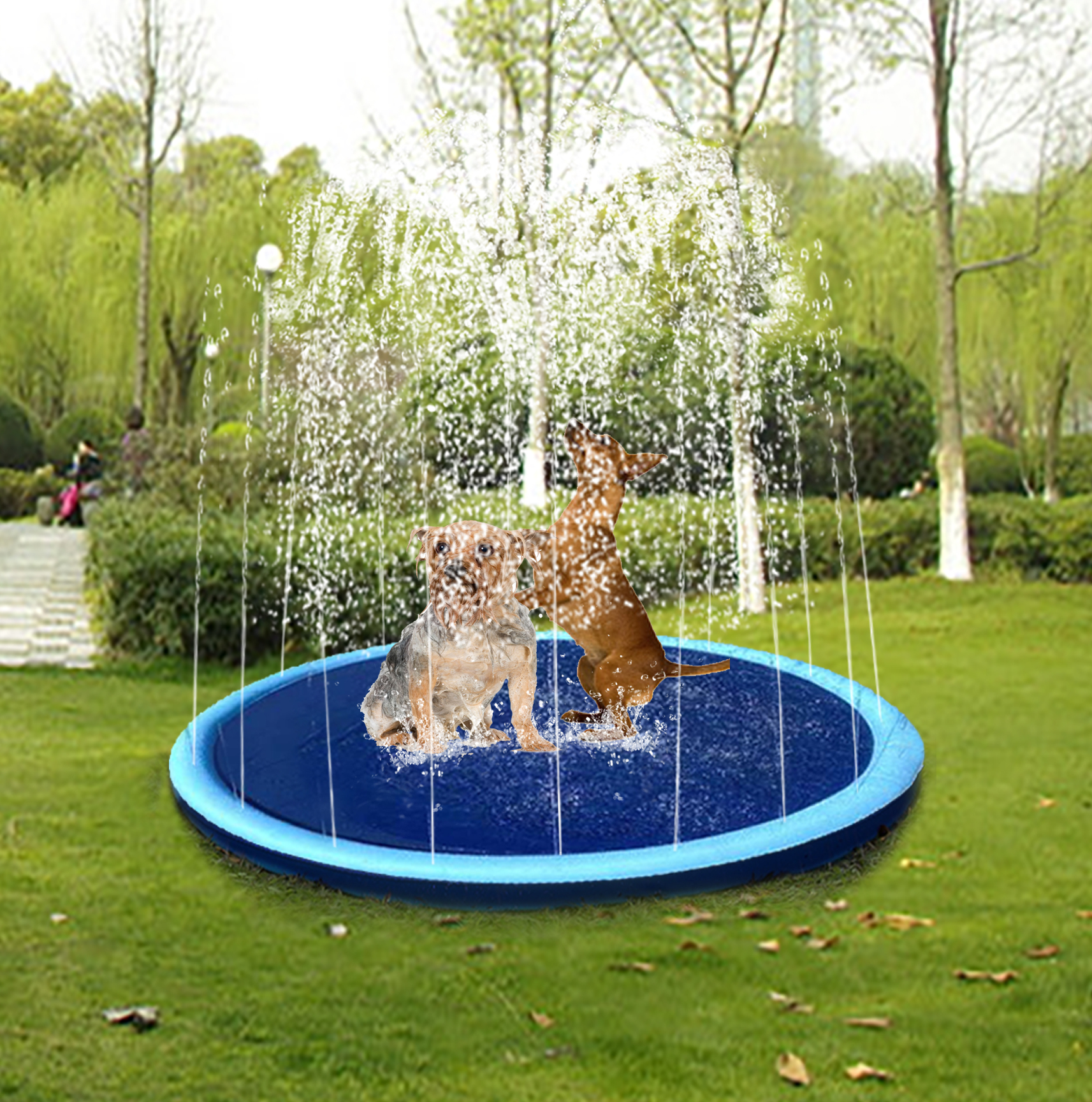 Kids Inflatable Water spray pad Round Water Splash Play Pool PVC Playing Sprinkler Mat Yard Outdoor kids plastic Swimming