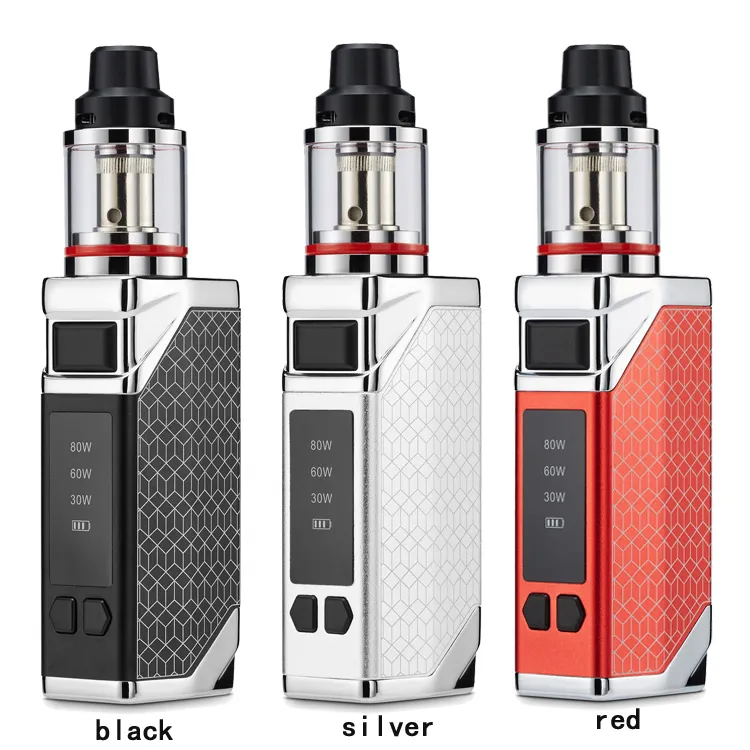 Нержавеющая сталь 80 Вт vape ручка светодиодный дисплей 2,0 мл танк электронная сигарета E набор для начинающих с электронной сигаретой наливка сверху