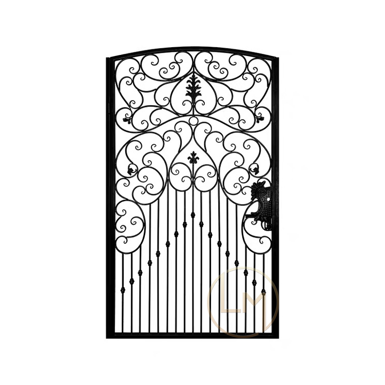Hot Sale American Style Exterior Gate No Rust NO Fade Metal Courtyard Door Wrought Iron Door For Villa