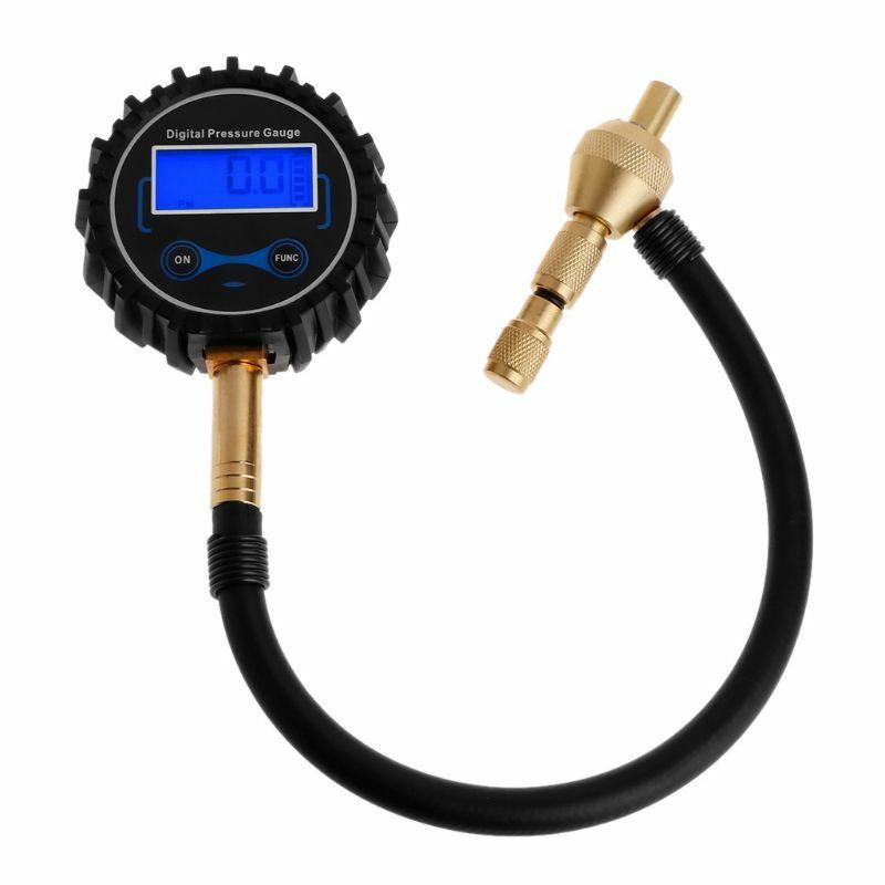 HUBEN Digital Air Tire Inflator pressure Gauge With Chuck Hose Digital Rapid Tyre Tire Air Deflator Pressure Gauge 4WD 4X4