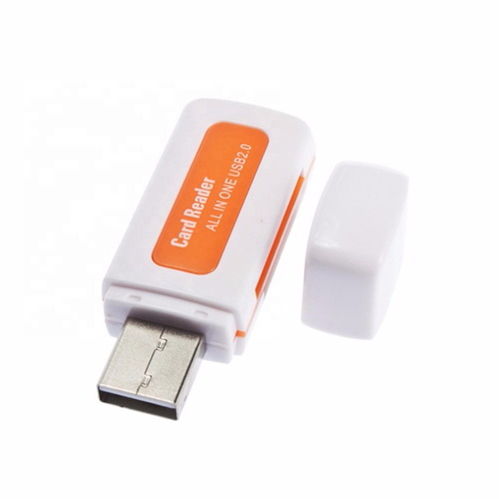 Портативная цветная карта памяти USB 2,0 с высокой скоростью, карта памяти Trans Flash-USB, адаптер для флеш-накопителя 4, все 1, кардридер