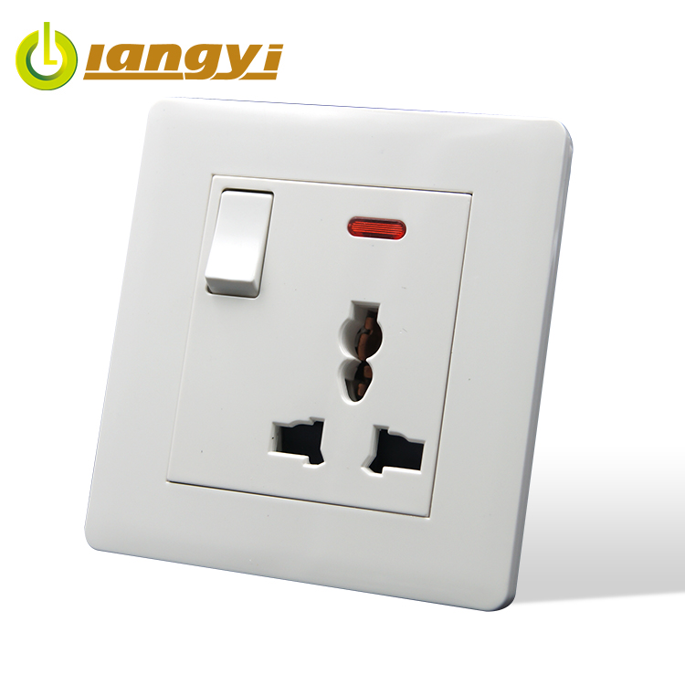 Socket With Switch Professional Quality Africa South American Standard Multi Function 3 Pin Switch Socket With Neon